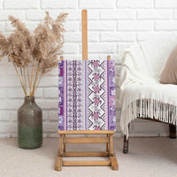 Hawaii Makahiki Turtle Canvas Wall Art Violet Tapa Pattern - Polynesian Pride