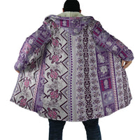 Hawaii Makahiki Turtle Cloak Violet Tapa Pattern - Polynesian Pride
