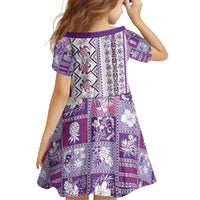 Hawaii Makahiki Turtle Family Matching Tank Maxi Dress and Hawaiian Shirt Violet Tapa Pattern - Polynesian Pride