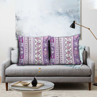 Hawaii Makahiki Turtle Pillow Cover Violet Tapa Pattern - Polynesian Pride