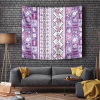 Hawaii Makahiki Turtle Tapestry Violet Tapa Pattern - Polynesian Pride
