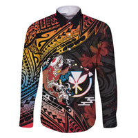 Hawaii And Japan Family Matching Off The Shoulder Long Sleeve Dress and Hawaiian Shirt Koi Fish With Kanaka Maoli