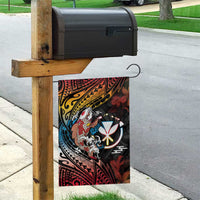 Hawaii And Japan Garden Flag Koi Fish With Kanaka Maoli