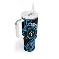 Personalised Kosrae Constitution Day Tumbler With Handle Ocean Floral Pattern