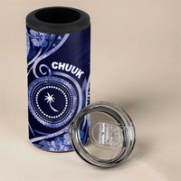 Personalised FSM Chuuk 4 in 1 Can Cooler Tumbler Ocean Floral Pattern LT05 - Polynesian Pride