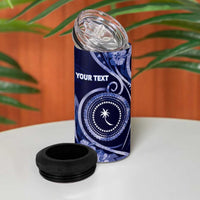 Personalised FSM Chuuk 4 in 1 Can Cooler Tumbler Ocean Floral Pattern LT05 - Polynesian Pride