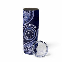 Personalised FSM Chuuk Skinny Tumbler Ocean Floral Pattern