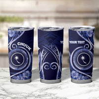 Personalised FSM Chuuk Tumbler Cup Ocean Floral Pattern LT05 - Polynesian Pride