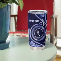 Personalised FSM Chuuk Tumbler Cup Ocean Floral Pattern LT05 - Polynesian Pride