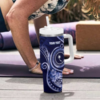 Personalised FSM Chuuk Tumbler With Handle Ocean Floral Pattern LT05 - Polynesian Pride