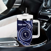 Personalised FSM Chuuk Tumbler With Handle Ocean Floral Pattern LT05 - Polynesian Pride