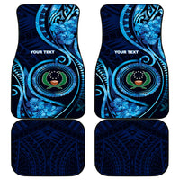 FSM Pohnpei Car Mats Ocean Floral Pattern