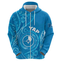 Personalised FSM Yap Hoodie Ocean Floral Pattern