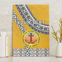 Personalised Anastasis College Canvas Wall Art Tonga Unique Style LT05 Without Frame Yellow - Polynesian Pride