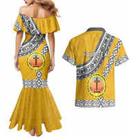 Personalised Anastasis College Couples Matching Mermaid Dress and Hawaiian Shirt Tonga Unique Style LT05 - Polynesian Pride