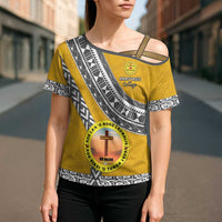 Personalised Anastasis College Cross Shoulder Shirt Tonga Unique Style LT05 - Polynesian Pride