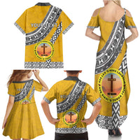 Personalised Anastasis College Family Matching Summer Maxi Dress and Hawaiian Shirt Tonga Unique Style - Polynesian Pride