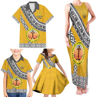 Personalised Anastasis College Family Matching Tank Maxi Dress and Hawaiian Shirt Tonga Unique Style - Polynesian Pride