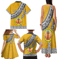Personalised Anastasis College Family Matching Tank Maxi Dress and Hawaiian Shirt Tonga Unique Style - Polynesian Pride