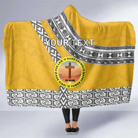 Personalised Anastasis College Hooded Blanket Tonga Unique Style LT05 One Size Yellow - Polynesian Pride