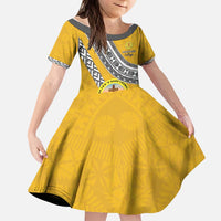 Personalised Anastasis College Kid Short Sleeve Dress Tonga Unique Style - Polynesian Pride