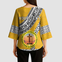 Personalised Anastasis College Kimono Sleeve Blouse Tonga Unique Style LT05 - Polynesian Pride