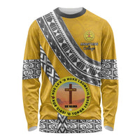 Personalised Anastasis College Long Sleeve Shirt Tonga Unique Style LT05 Unisex Yellow - Polynesian Pride