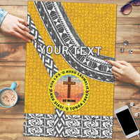 Personalised Anastasis College Puzzle Tonga Unique Style LT05 Yellow - Polynesian Pride