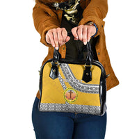 Personalised Anastasis College Shoulder Handbag Tonga Unique Style LT05 One Size Yellow - Polynesian Pride