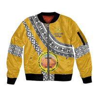 Personalised Anastasis College Sleeve Zip Bomber Jacket Tonga Unique Style - Polynesian Pride