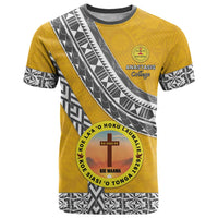 Personalised Anastasis College T Shirt Tonga Unique Style LT05 Yellow - Polynesian Pride