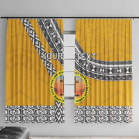 Personalised Anastasis College Window Curtain Tonga Unique Style - Polynesian Pride