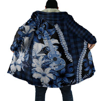 Hawaii Ukulele Cloak Tropical Flowers With Palaka Effect Blue Version LT05 - Polynesian Pride