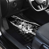 Hawaii Ukulele Car Mats Tropical Flowers With Palaka Effect Black Version LT05 - Polynesian Pride