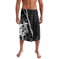 Hawaii Ukulele Lavalava Tropical Flowers With Palaka Effect Black Version LT05 Black - Polynesian Pride