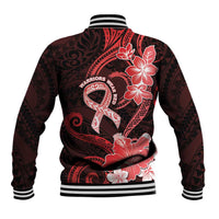 Heart Health Awareness Baseball Jacket Warrior Wears Red Polynesian Style LT05 - Polynesian Pride