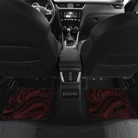 Heart Health Awareness Car Mats Warrior Wears Red Polynesian Style LT05 Set 2pcs - Back Red - Polynesian Pride