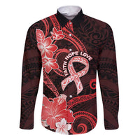 Heart Health Awareness Family Matching Short Sleeve Bodycon Dress and Hawaiian Shirt Warrior Wears Red Polynesian Style