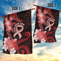 Heart Health Awareness Garden Flag Warrior Wears Red Polynesian Style LT05 - Polynesian Pride
