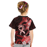 Heart Health Awareness Kid T Shirt Warrior Wears Red Polynesian Style
