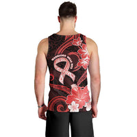 Heart Health Awareness Men Tank Top Warrior Wears Red Polynesian Style LT05 - Polynesian Pride