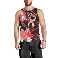 Heart Health Awareness Men Tank Top Warrior Wears Red Polynesian Style LT05 - Polynesian Pride