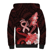 Heart Health Awareness Sherpa Hoodie Warrior Wears Red Polynesian Style LT05 - Polynesian Pride
