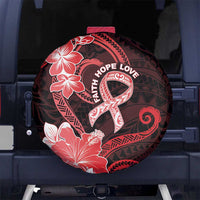 Heart Health Awareness Spare Tire Cover Warrior Wears Red Polynesian Style LT05 No hole Red - Polynesian Pride