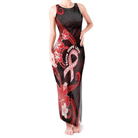 Heart Health Awareness Tank Maxi Dress Warrior Wears Red Polynesian Style LT05 Women Red - Polynesian Pride