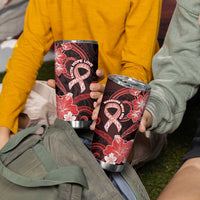 Heart Health Awareness Tumbler Cup Warrior Wears Red Polynesian Style LT05 - Polynesian Pride