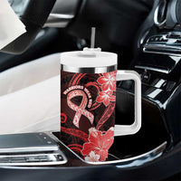 Heart Health Awareness Tumbler With Handle Warrior Wears Red Polynesian Style LT05 - Polynesian Pride