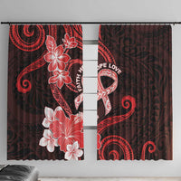 Heart Health Awareness Window Curtain Warrior Wears Red Polynesian Style LT05 With Hooks Red - Polynesian Pride