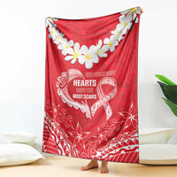Heart Health Awareness Blanket Polynesian Red Ribbon LT05 - Polynesian Pride