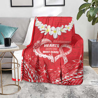 Heart Health Awareness Blanket Polynesian Red Ribbon LT05 - Polynesian Pride